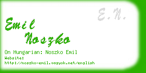 emil noszko business card